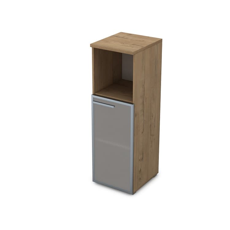Шкаф узкий (пенал) АЛСАВ Gloss 9ПЛ.017.5 teakwood