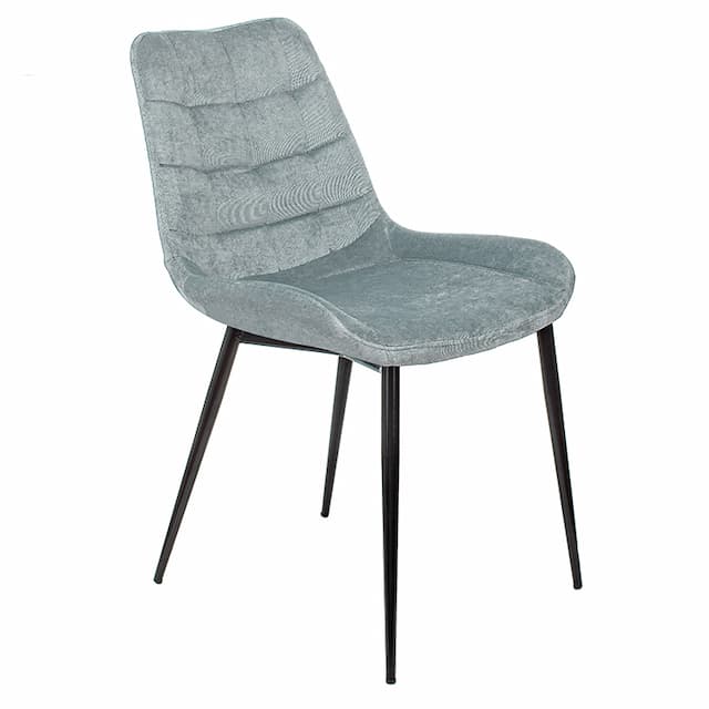 Стул для кухни Бюрократ KF-6-2 комплект 2шт серо-голубой Light 28 металл черный на ножках (KF-6/LT28-2)