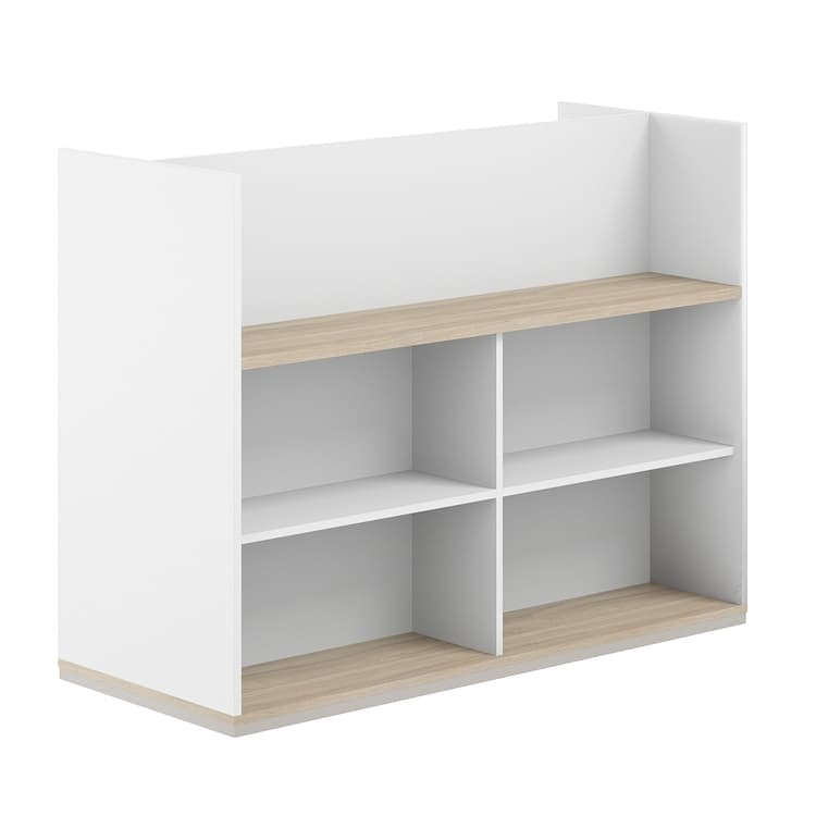 Стеллаж-комбо 1438 двухсторонний Norden Allegro AG.255.400.675.WH с экраном ЛДСП