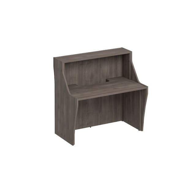 Стойка ресепшен прямая с вырезом Юнитекс КОМФОРТ К.9190 ШТ дуб шамони темный