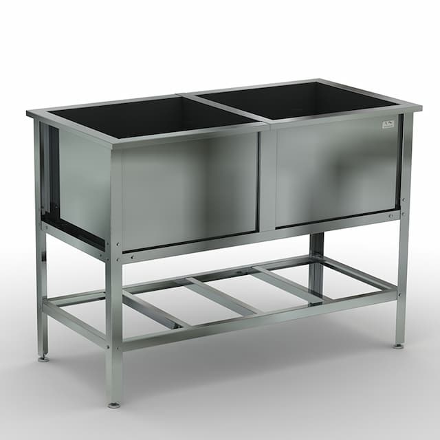 Ванна моечная двухсекционная сварная КОБОР ВМС/2-80/43