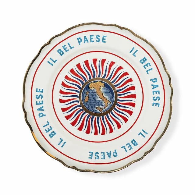 Тарелка декор Карта Италии D 26,5см Bitossi UN BUON RICORDO BEL02002 Italia