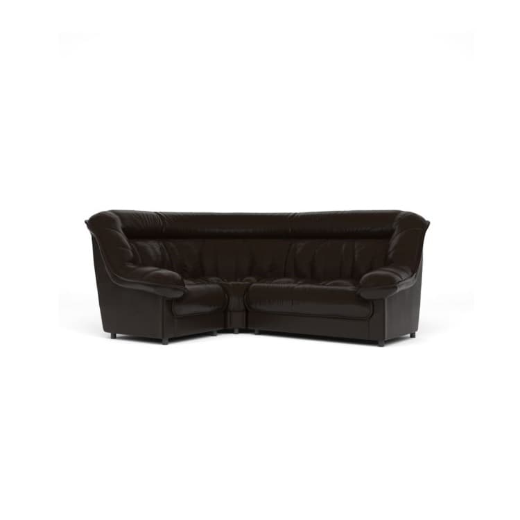 Диван угловой Юнитекс ЭДЕЛЬВЕЙС М.1У2.03.5 Ed/1y2/cn1113 экокожа премиум / темно-коричневая