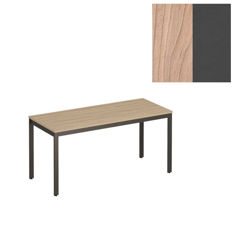 Офисный стол на металлокаркасе Юнитекс Формула МП2 ФР А2 153 ВЗ (160x67x75) вяз светлый/антрацит
