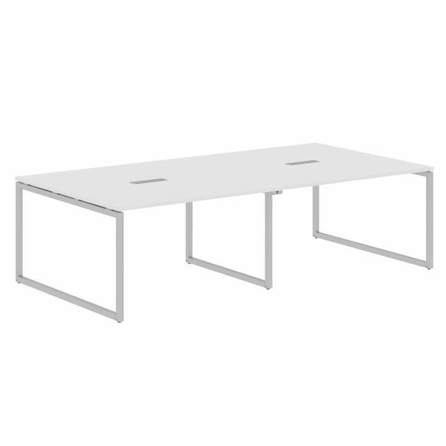 Конференц стол Skyland XQSCT 2714 Белый/Алюминий 2720х1406х750