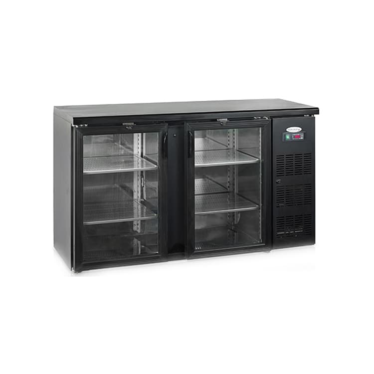Шкаф холодильный со стеклом TEFCOLD CBC210G барный черный