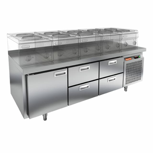 Стол охлаждаемый под тепловое оборудование Hicold SN 122/TN LT