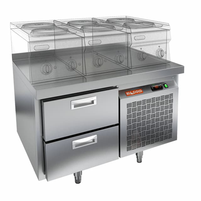 Стол охлаждаемый под тепловое оборудование Hicold GN 2/TN LT