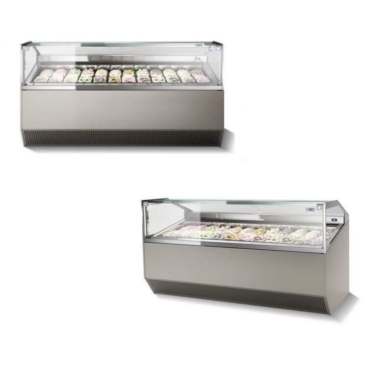 Витрина для мороженого ISA Supercapri H117 220 RAL7022