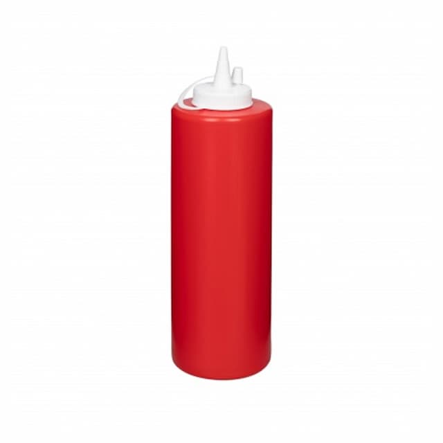 Бутылка для соуса красная (соусник) Luxstahl 700 мл